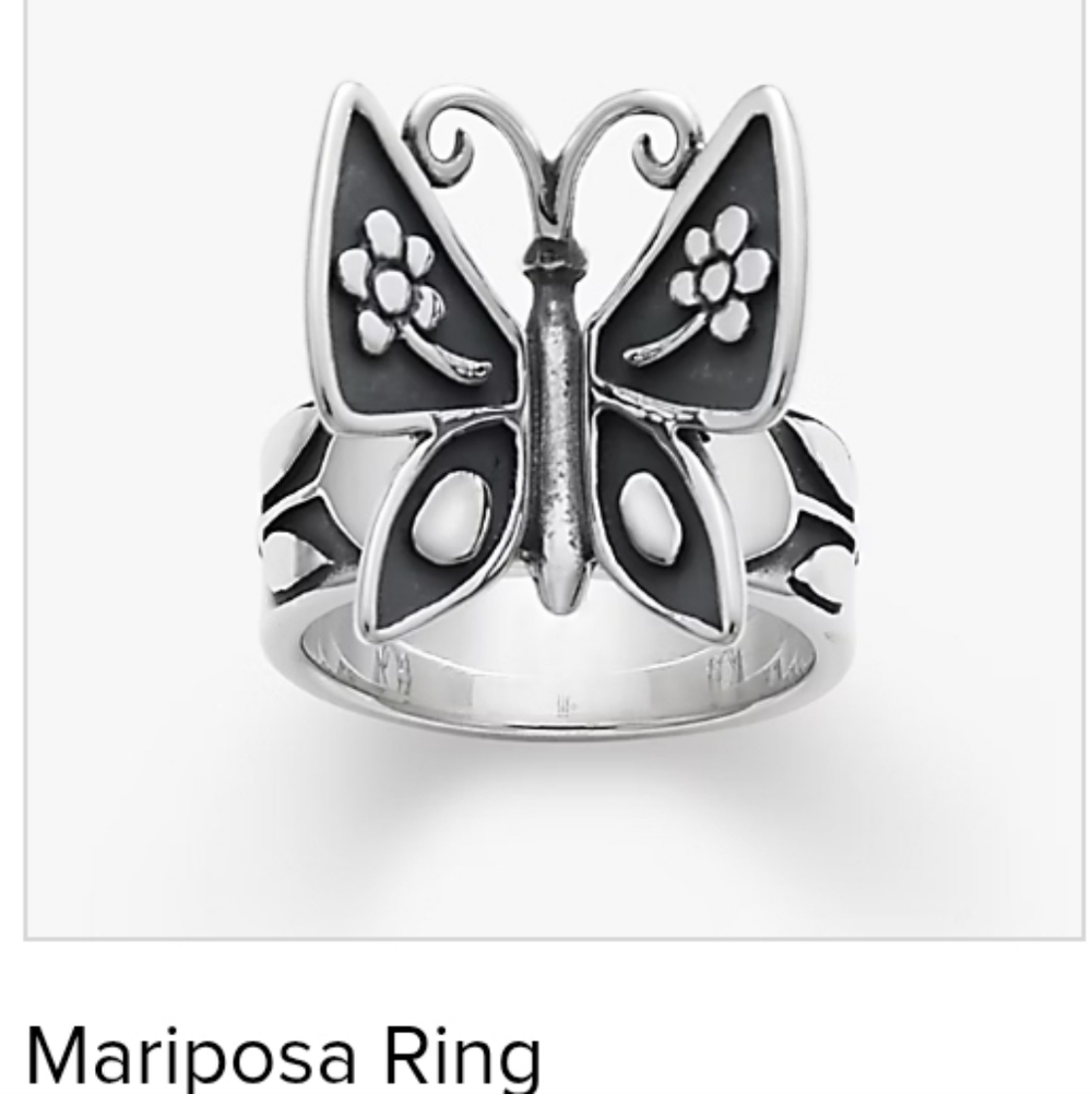 James Avery Silver Mariposa Butterfly Ring